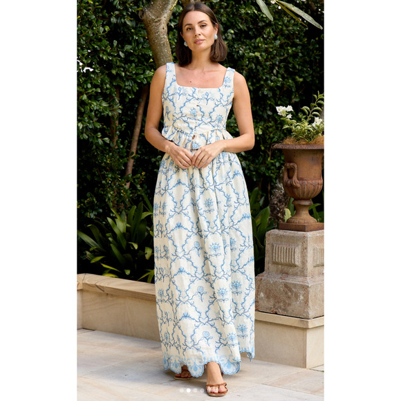 Agua by Agua Bendita Eslabón Floritura Printed Linen Set L - Picture 1 of 13